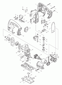 Page 1 Diagram and Parts List for XVJ03Z  Makita Saw