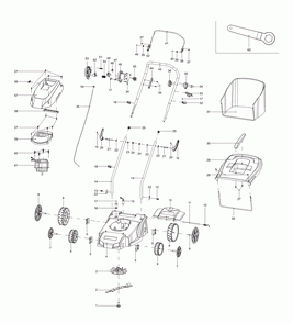 Page 1 Diagram and Parts List for ELM3310  Makita Lawn Mower