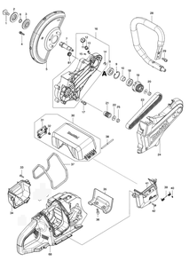 Diagram 1 Diagram and Parts List for XEC01Z  Makita Concrete Saw