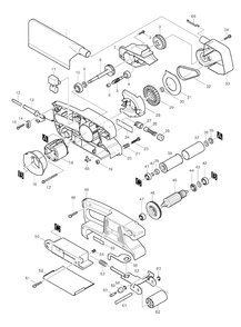 Page 1 Diagram and Parts List for 9910X  Makita Sander