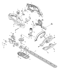 Page 1 Diagram and Parts List for XHU02M1  Makita Trimmer