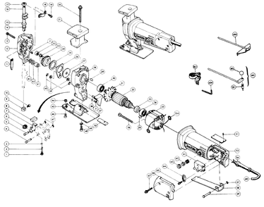 Page 1 Diagram and Parts List for JV2000  Makita Saw