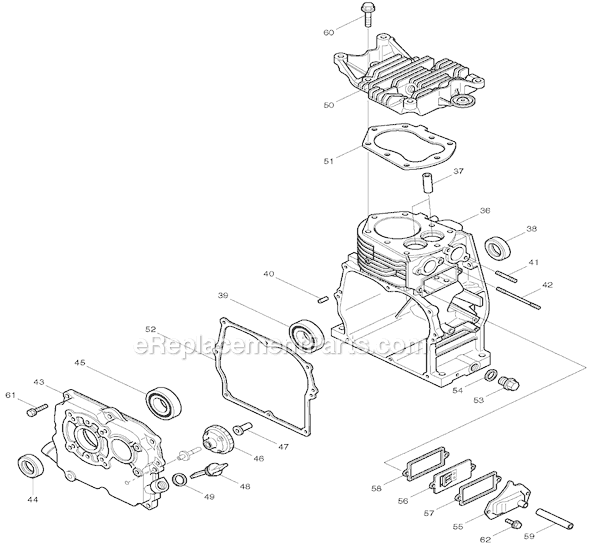 Page B Diagram and Parts List for EW200TR  Makita Water Pump