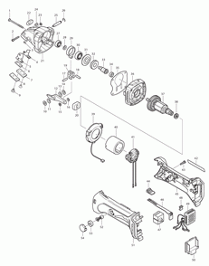 Part Location Diagram of 792533-6 Makita Side Blade Set