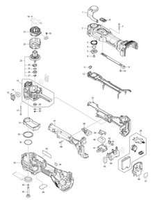 Fig-0 Diagram and Parts List for XMT04ZB  Makita Multi-Tool
