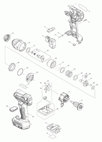 Part Location Diagram of 143975-1 Makita Switch Complete
