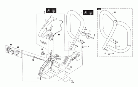 Page 9 Diagram and Parts List for DCS6400H  Makita Saw
