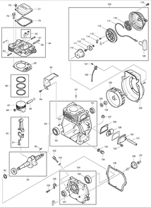 Page 1 Diagram and Parts List for G2410R  Makita Generator