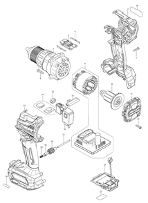 Part Location Diagram of 232597-3 Makita Compression Spring 3, Gph01