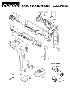 Page 1 Diagram and Parts List for 6095DW  Makita Drill