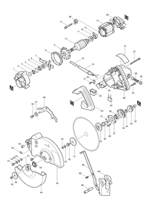 Page 2 Diagram and Parts List for LS0810  Makita Saw