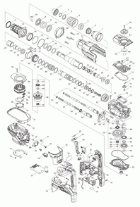 Page 1 Diagram and Parts List for XRH07ZKU  Makita Hammer
