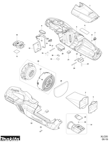 Part Location Diagram of 620A77-1 Makita Switch Unit, Xlc04