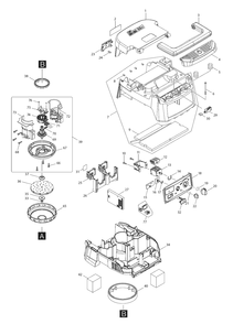 Fig-0 Diagram and Parts List for XCV22ZU  Makita Canister Vacuum