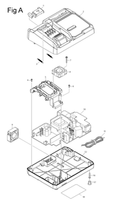 Fig-1 Diagram and Parts List for GFD01D  Makita Cordless Drill