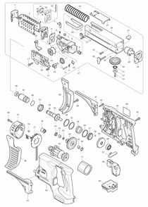 Page 1 Diagram and Parts List for XRF01Z  Makita Screwdriver