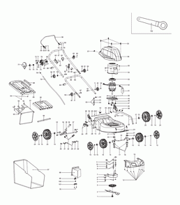 Page 1 Diagram and Parts List for ELM4610  Makita Lawn Mower