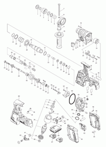 Part Location Diagram of 453706-3 Makita Lock Button, Hrh01