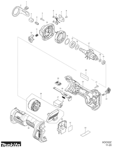 Part Location Diagram of 140G30-2 Makita Cap Complete