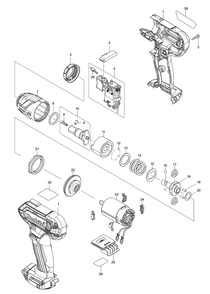 Fig-0 Diagram and Parts List for TW141DZ  Makita Impact Driver