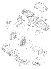 Fig-0 Diagram and Parts List for XLC05R1WX4  Makita Upright Vacuum