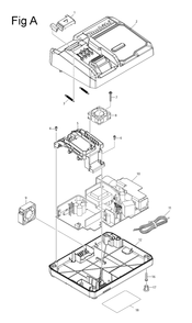 Fig-1 Diagram and Parts List for GAG06M1  Makita Angle Grinder