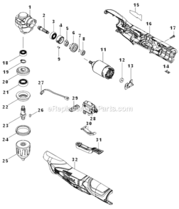 Part Location Diagram of 450610-7 Makita F/R Change Lever