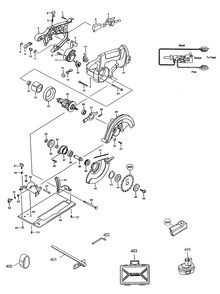 Page 1 Diagram and Parts List for 5630DWD  Makita Saw
