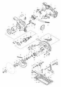 Page 1 Diagram and Parts List for XSS01T  Makita Saw