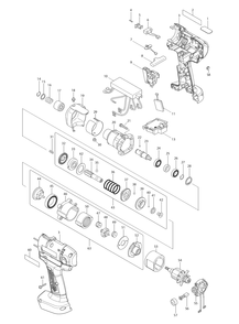 Page 1 Diagram and Parts List for BFT044FZ  Makita Screwdriver