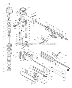 Part Location Diagram of 262054-7 Makita Urethane Ring 3