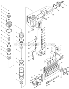 Part Location Diagram of HY00000020 Makita O-Ring 36