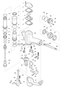 Page A Diagram and Parts List for AG125  Makita Nailer