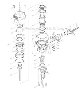 Page A Diagram and Parts List for AN911H  Makita Nailer