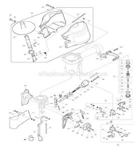 Page B Diagram and Parts List for AN911H  Makita Nailer