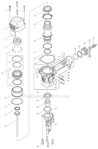 Page A Diagram and Parts List for AN911  Makita Nailer