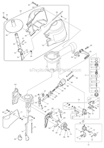 Page B Diagram and Parts List for AN911  Makita Nailer