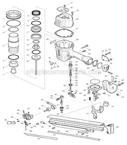 Page A Diagram and Parts List for AN923  Makita Nailer