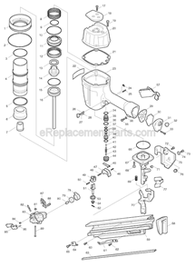 Page A Diagram and Parts List for AN942  Makita Nailer