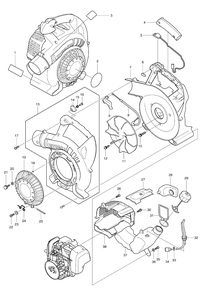 Part Location Diagram of 234314-7 Makita Compression Spring 7, Bhx2500 1