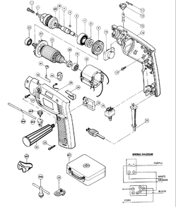 Page 1 Diagram and Parts List for NHP1030  Makita Drill