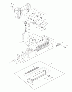 Page 1 Diagram and Parts List for AT638A  Makita Nailer