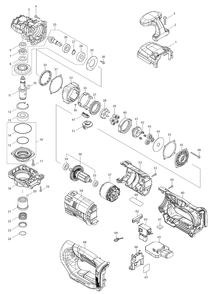 Fig-0 Diagram and Parts List for XAD06T  Makita Hammer Drill