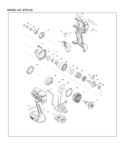Part Location Diagram of 194513-2 Makita Battery Bl1815 Set