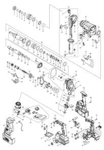 Fig-0 Diagram and Parts List for GRH01M1  Makita Hammer Drill