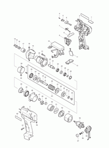 Page 1 Diagram and Parts List for BFT080FZ Type 1 Makita Screwdriver