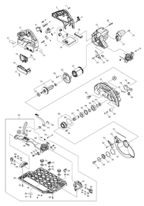 Fig-0 Diagram and Parts List for GSH02M1  Makita Circular Saw