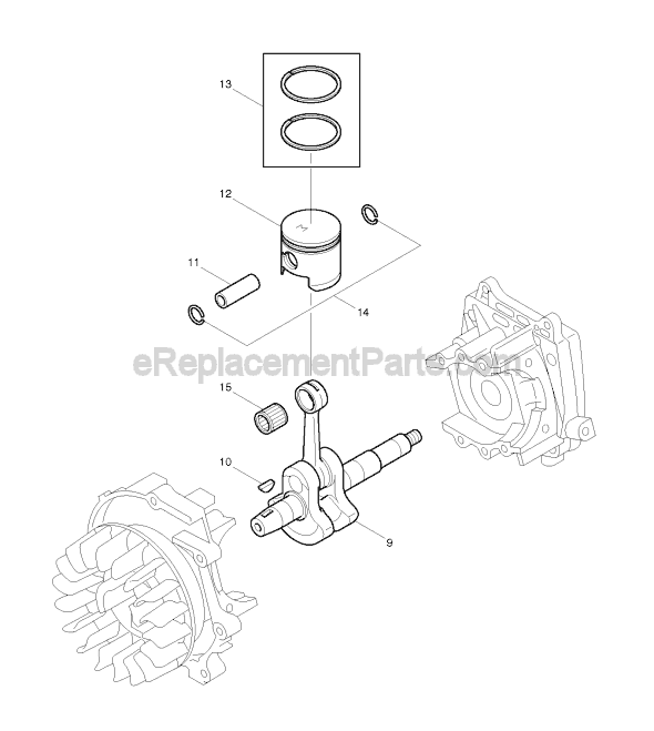 Page B Diagram and Parts List for EW110R  Makita Water Pump