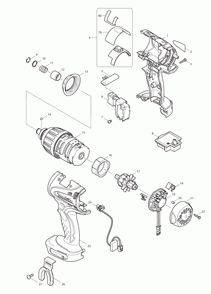 Page 2 Diagram and Parts List for XPT03  Makita Drill