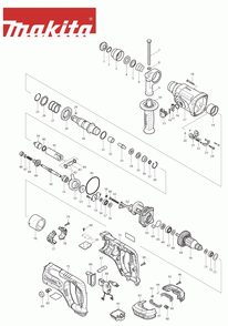 Page 1 Diagram and Parts List for BHR241F Type 3 Makita Hammer